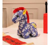 2026 Year of The Horse Chinese New Year Ornaments,Embroidered Floral Fabric Pony Pendant,Red Zodiac Horse Plush Ornaments,Lunar Newyear Home Decor for Holiday Zodiac Gift Home Office Car Decors