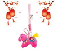 2026 Year Of The Horse - Chino Plush Horse Ornament, Horses Stuffed Animal, Llavero de animales de Año Nuevo, Llavero de caballo de plush para fiesta de cumpleaños Boys Girls Children Backpack Wall