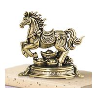 2026 Year of The Horse Figurine - Estatua de Brass Horse Sculpture for Good Fortune, Wealth and Success | de Mesa Coleccionable para el hogar, gabinete de TV, Entrada, Abrigo, Escritorio de
