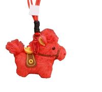 2026 Year of the Horse Mascot Doll Plush Keychain,Handmade Cute Horse Mascot Keychains,Soft Fun Horses Bag Charm Pendant (Red)
