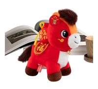 2026 Year Of The Horse Mascot Plush - Chinese New Year Stuffed Animal For Luck & Prosperity, Traditional Red & Gold Horse Decor For Home, Office & Shop Window, 2026 Gift