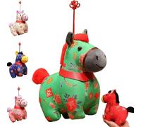 2026 Year of The Horse Mascot Plush Pendant, Cute Horse Zodiac Animals Mascot, Chinese New Year Feng Shui Plush Ornaments for Home Office Tabletop Spring Festival Decoration
