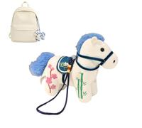 2026 Year of The Horse Mascot, Soft Plush Horse Pendant, Cute Chinese New Year Stuffed Horses Mini Keychain for Gift Exchanges Home Decor,Bags,Offices,Cafes,Bookshelves