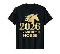 2026 Year of The Horse Shirt-2 Cool Fun Happy Lunar New Year Camiseta