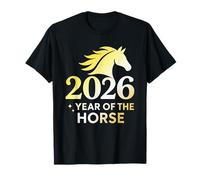 2026 Year of The Horse Shirt-3 Cool Fun Happy Lunar New Year Camiseta