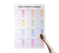 2026 Yearly Wall Calendar - 12-Month Large Hangable for Monthly Planner, Home with Office Classroom, Organized Layout for Study Consultants, Freelancers, Workshop Scheduling 29.53x20.87x0.04 Inches