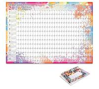 2026 Yearly Wall Hanging Calendar Office Home Dated Planner 74x52.5cm Full Year View English Annual Planner Calendar