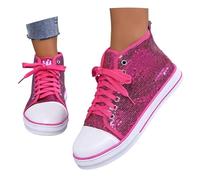 2026 Zapatillas Casuales de Moda con Purpurina para deslizarse, Zapatillas Planas con Cordones, Zapatos cómodos para Correr para el día a día