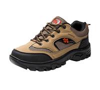 2026 Zapatillas de deporte para hombre Zapatos de senderismo para hombre Moda Zapatos casuales Mocasines Zapatos de senderismo transpirables, caqui, 39 EU