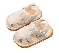 2026 Zapatillas de deporte para niños y niñas de 0 a 2 años que aprenden a correr, se llaman zapatos. Zapatillas deportivas con suela suave, antideslizantes con puntera, beige, 21 EU