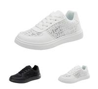 2026 Zapatillas deportivas para mujer Zapatos deportivos de malla de verano | Ligeros Slip On Planos Caminar Zapatos de Caminar Monocolor Exterior Running Entrenamiento Zapatos de Jogger con Cordones 34
