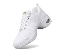 2026 Zapatillas Mujer Zapatos Deportivos Jazz Zapatillas Deportivas para Mujer Deportivas Danza Danza Zapatos de Entrenamiento con Cordones Acolchado Aire Acondicionado Zapatillas de Fitness para