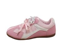 2026 - Zapatos casuales de moda de color liso con tapa baja, cómodos, transpirables, sin cordones, para uso diario, Rosa., 36 EU