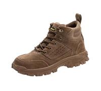 2026 - Zapatos de trabajo para hombre que no se rompen y botas de senderismo para patio/mucker de gamuza, duraderos, para invierno, días lluviosos, trabajo, seguridad, puntera de acero, antideslizante