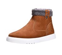 2026 - Zapatos de trabajo para hombre y hombre, con cremallera lateral, botas de lluvia deportivas, suela de gamuza, caminar, invierno, frío, occidental, vaquero, tacón de bloque, Amarillo, 40 2/3 EU