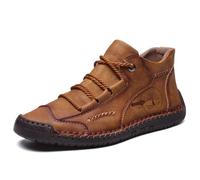 2026 Zapatos Hombres Zapatos Casuales Tradicionales para Hombres. Botas de conducción de alta gama hechas a mano para llevar en viajes al aire libre., marrón, 47 EU