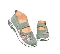 2026 Zapatos Ortopédicos Mujer Verano con Malla Zapatillas Comodos Ligeros sin Cordones Deporte Zapatillas Ortopédicas de Plataforma Transpirables Antideslizantes Soporte de Arco Sandalias Caminar