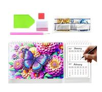 2027-2028 Desk Calendar - Handmade DIY Cartoon Dot Diamond