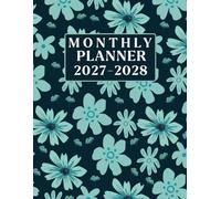 2027-2028 Monthly Planner 2 years: 24 Months, January 2027 to December 2028, 2-Year Calendar, 8.5x11 inches, |Theme: Green Roses |
