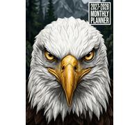 2027-2028 Monthly Planner: Bald Eagle Bird themed Cover Two-Year Calendar Organizer with Monthly Goals, To-Do Lists, Notes, Vision Board and Contacts