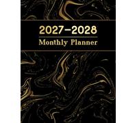 2027-2028 Monthly Planner: Black Marble Design 24 Months Organizer for Time Management and Appointment Planning from January 2027 to December 2028