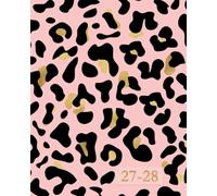 2027-2028 Monthly Planner: Pink and Gold Leopard Cheetah, Animal Print Calendar for Women, 24 Month Agenda, Large 2-Year