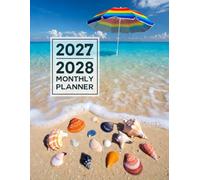 2027-2028 Monthly Planner: Two Year 2027 to 2028 Calendar for Women Comes in 8.5 X 11 Large with Holidays and Inspirational Quotes Jan to Dec Beach Theme