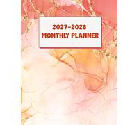 2027-2028 Monthly Planner: Two Year Monthly Calendar Layout for Business Organization and Personal Scheduling, Large Print 8.5x11 from January 2027 to December 2028 | Orange Design Cover |