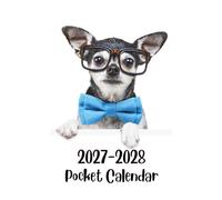 2027-2028 pocket calendar: 2 Year Monthly Planner 2027-2028 for Purse (January 2027 to January 2029) Compact size: 4 x 6.5 inches, Chihuahua Dog Cover.