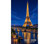 2027-2028 Pocket Calendar for Purse: 2 Year Small Size Monthly Planner from January 2027 to December 2028 | Paris Cover