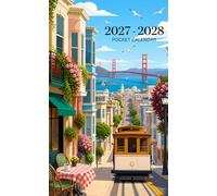 2027-2028 Pocket Calendar for Purse: 2 Year Small Size Monthly Planner from January 2027 to December 2028 | San Francisco Design Cover