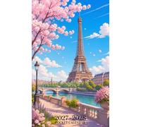 2027-2028 Pocket Calendar for Purse: 2 Year Small Size Monthly Planner from January 2027 to December 2028 | Paris Design Cover