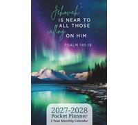 2027-2028 Pocket Planner: JW 2 Year Monthly Calendar, Northern Lights, JW Baptism and Pioneer Gift Idea