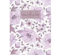 2027-2029 Monthly Planner: 36 Months Agenda Schedule Organiser from January 27 to December 29 || Month to View Calendar with UK Holidays & Inspirational Quotes || Large Size - Floral Cover