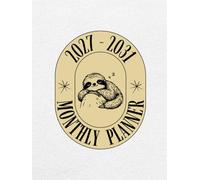 2027-2031 Monthly Planner: 5 Year Calendar Organizer Two Pages Per Month From January 2027 To December 2031 with Holidays Cute Sloth Lover