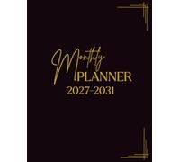 2027-2031 Monthly Planner 5 years: 60 Months, January 2027 to December 2031, 5-Year Calendar, 8.5x11 inches, |Theme: Simple Gold and Black Cover |