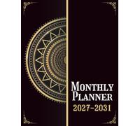 2027-2031 Monthly Planner 5 years: 60 Months, January 2027 to December 2031, 5-Year Calendar, 8.5x11 inches, |Theme: Simple Black and Gold |