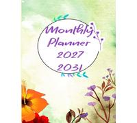 2027 - 2031 Monthly Planner: Five-Year Calendar from January 2027 to December 2031 | 24-Month Schedule Organizer with Holidays and Inspirational Quotes and Vision Board | Large Size | Flowers Cover