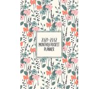 2027-2032 Monthly Pocket Planner: Floral 6 Year Calendar with Holidays for Women, Small Size