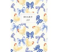2027 A5 Week to View Diary: January to December 2027 Daily Planner Organiser with UK key dates and observance: Chicken Design