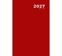 2027, am-pm: Diary / Daily Planner and Appointment Book, Red