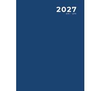 2027, am-pm: Large Diary / Daily Planner and Appointment Book, Blue