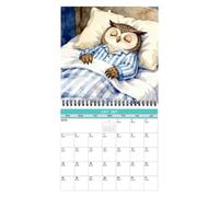 2027 Calendar Cute Watercolor Owl Weekly Daily Planner Calendar 12 Month