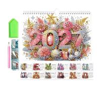 2027 Calendar Wall - 9.8x6.7Inch Shiny Rhinestone Holiday Themes 12 Months