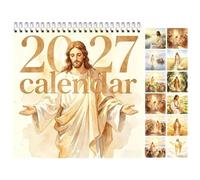 2027 Calendario De Pared Anual Planificador Anual Familiar de Jesús 12