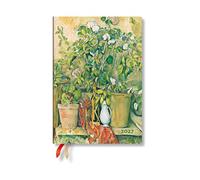 2027 Cezanne’s Terracotta Pots and Flowers Midi 12-Month Hardcover Dayplanner (Elastic Band Closure) Daily