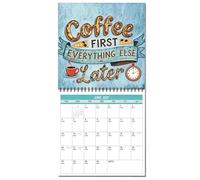 2027 Coffee Calendar - Wall & Desk Planner | 8.3", Humor, Large Blocks