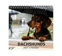 2027 Dachshund Wall Calendar - Jan Dec 2027 Dog Monthly Planner