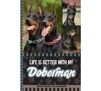 2027 Daily Planner: One Page Per Day / 6x9 Dated Organizer With Hourly Diary - 1 Hour Time Slots / To Do List / Notes Section / Scheduling / Doberman Pincher Dog Art Cover