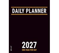 2027 Daily Planner One Page per Day: 8.5 x 11 for Business and Personal Life for Men , Large Black